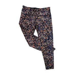 Sweaty Betty Power 7/8 Leggings M Blue Aurora Print High Rise Pockets